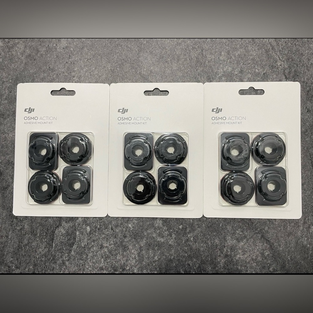 DJI Osmo Action Adhesive Mount Kit - Black (LOT OF 3 PACKS)